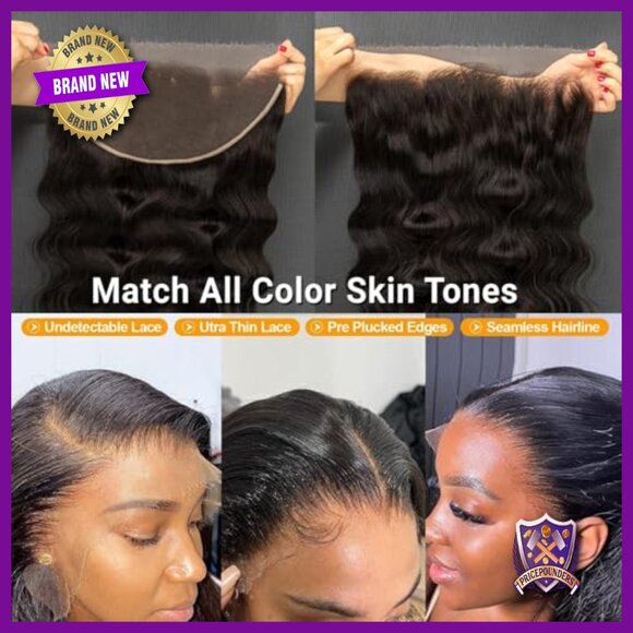 13x6 HD Lace Frontal Body Wave Human Hair Extension 12 Inch Pre-Plucked